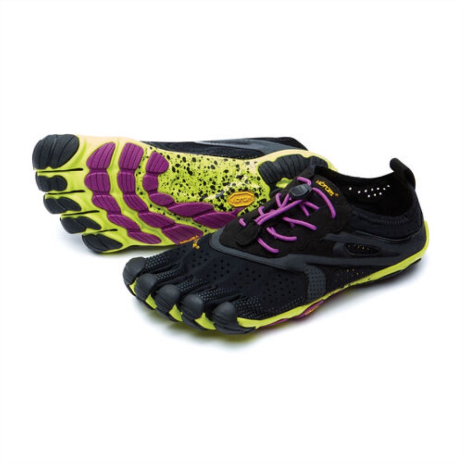 V-Run Women Black-Yellow-Purple